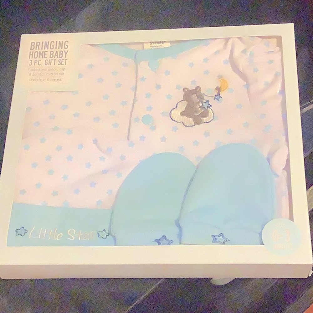 3PC. Baby boy gift set / 0-3 M